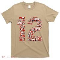 Fire Truck 12th Birthday  12 Years Old Firefighter T-Shirt thumb 0