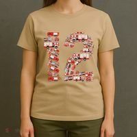 Fire Truck 12th Birthday  12 Years Old Firefighter T-Shirt thumb 4