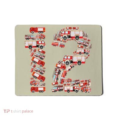 Fire Truck 12th Birthday  12 Years Old Firefighter Mousepad