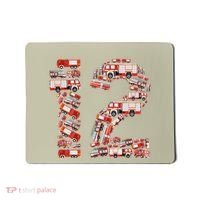 Fire Truck 12th Birthday  12 Years Old Firefighter Mousepad thumb 0