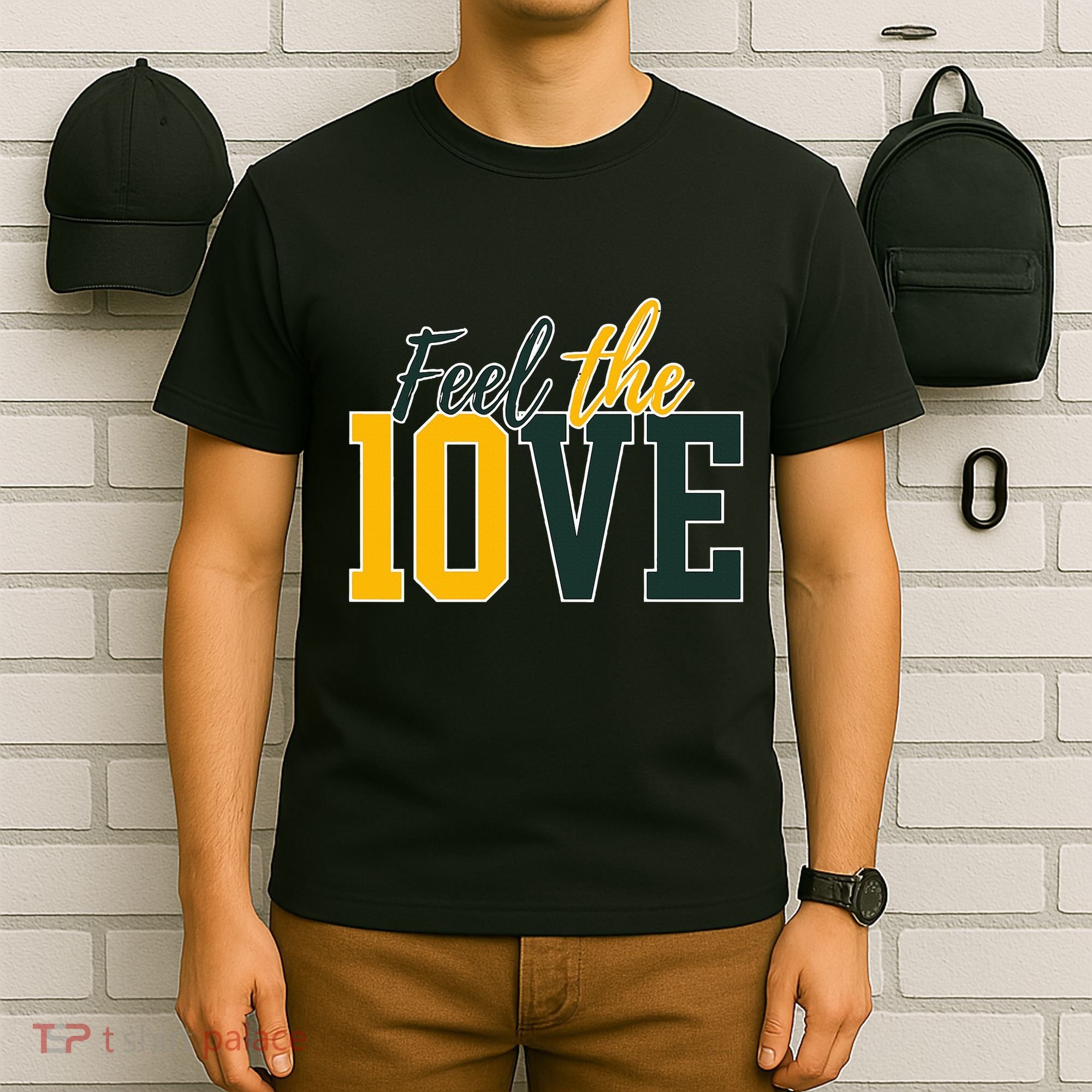 Feel The 10ve Jordan Quarterback Love American Football T-Shirt