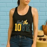 Feel The 10ve Jordan Quarterback Love American Football Women's Tank Top thumb 2