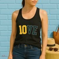 Feel The 10ve Jordan Quarterback Love American Football Women's Tank Top thumb 2