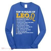 Funny Top 10 Rules Of Leo Leo Zodiac Birthday Leo Zodiac Cool Gift Long Sleeve Shirt thumb 0