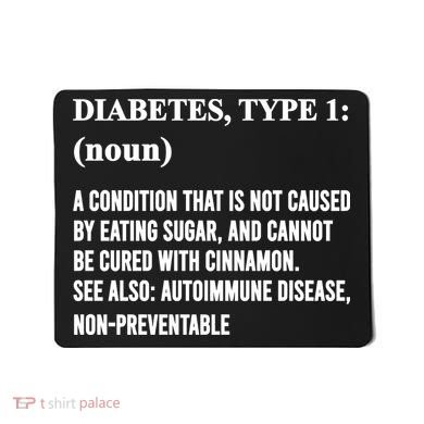 Funny Type 1 Diabetes Definition Diabetes Awareness Mousepad