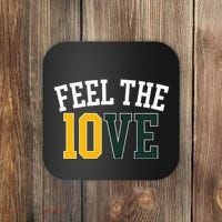 Feel The 10ve Jordan Quarterback Love American Football Coaster thumb 0