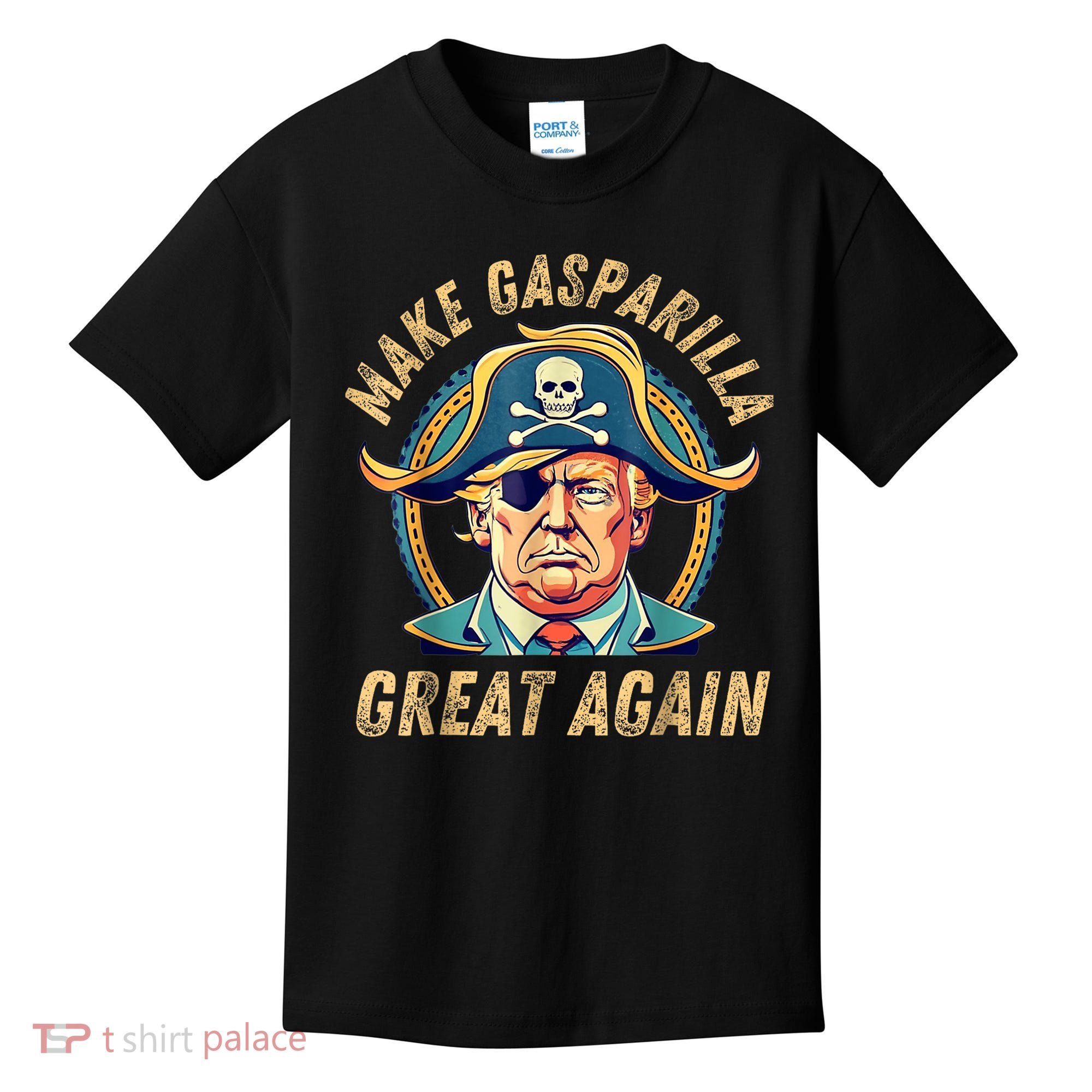 Funny Trump 2024 Make Gasparilla Great Again Gasparilla Kids T-Shirt