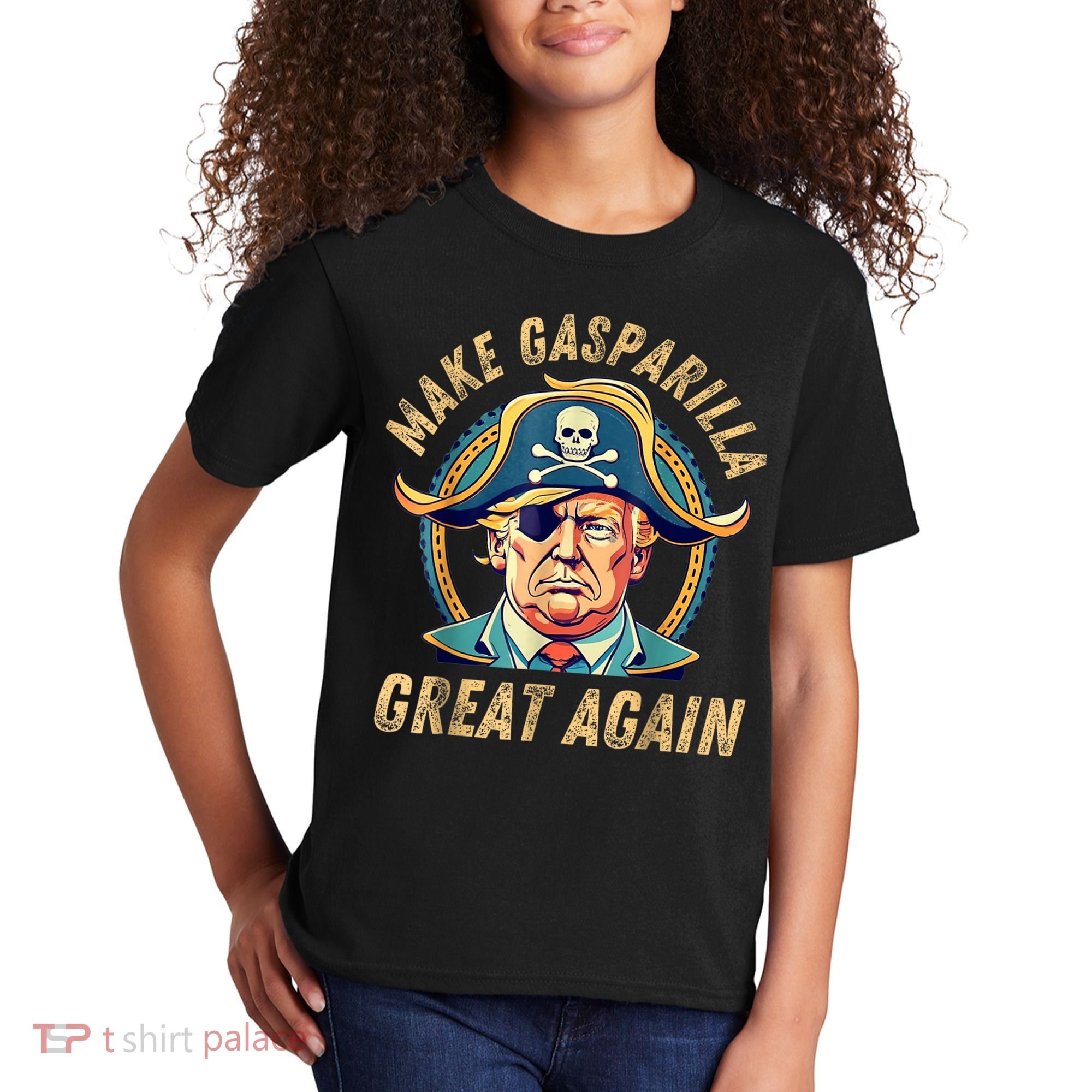 Funny Trump 2024 Make Gasparilla Great Again Gasparilla Kids T-Shirt