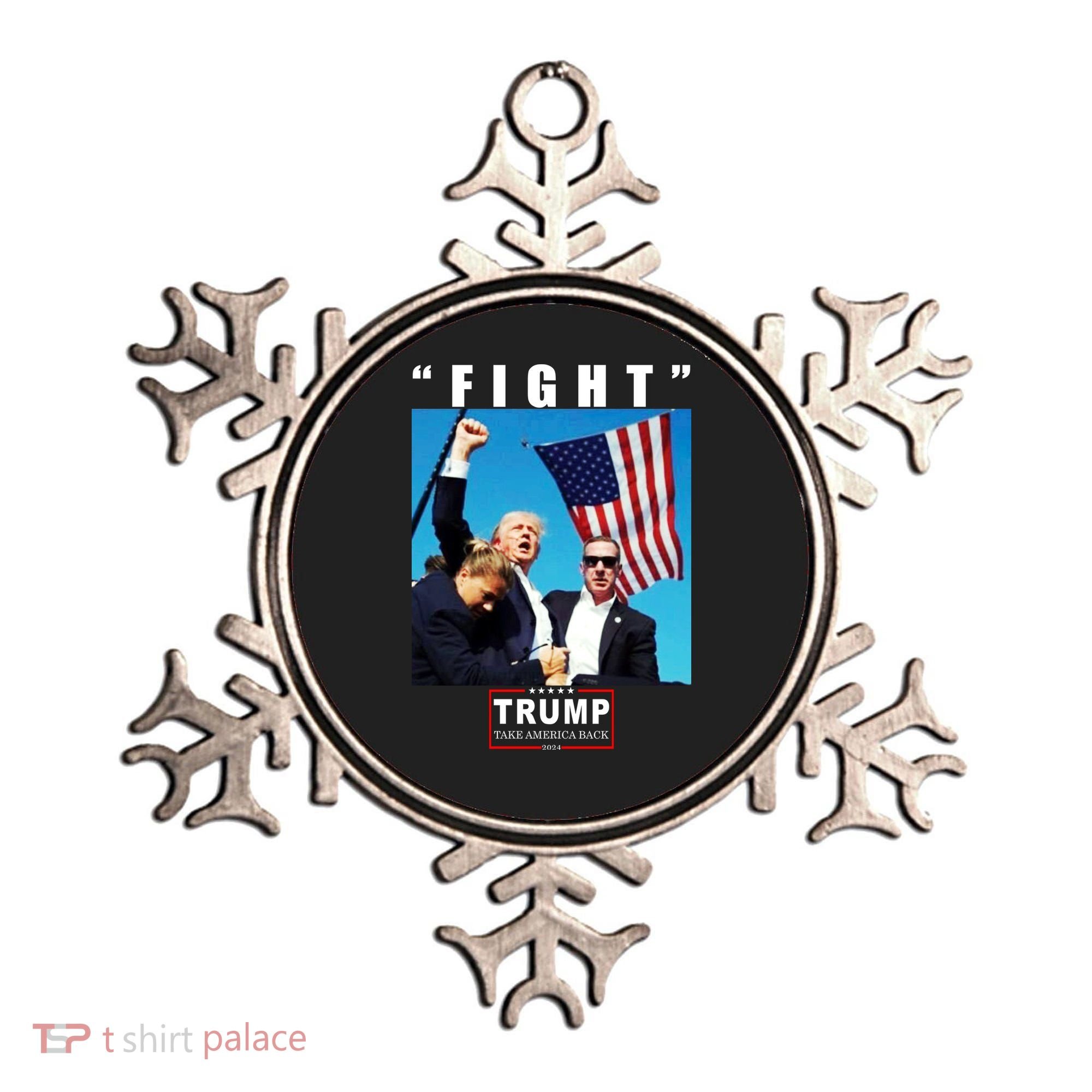 Fight Trump 2024 Take America Back Pennsylvania Rally Shooting Ornament