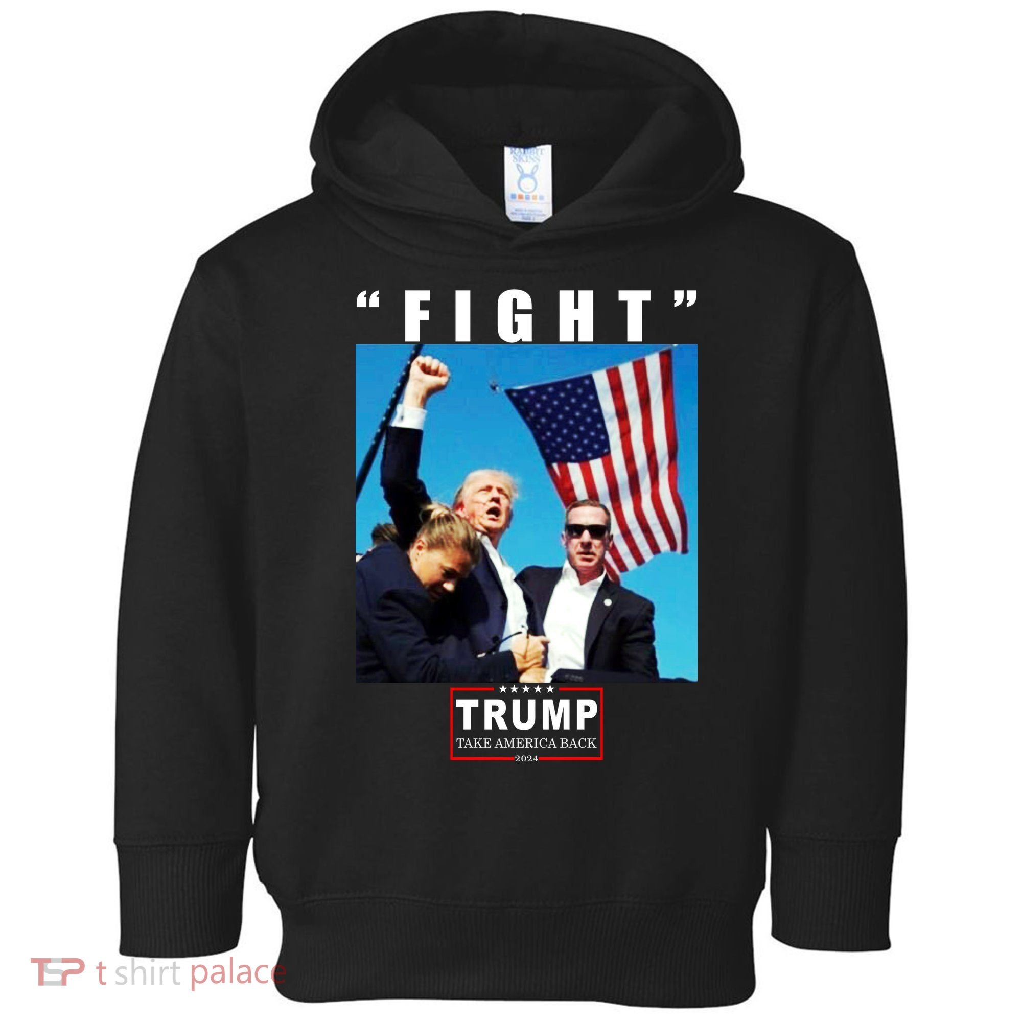 Fight Trump 2024 Take America Back Pennsylvania Rally Shooting Toddler Hoodie