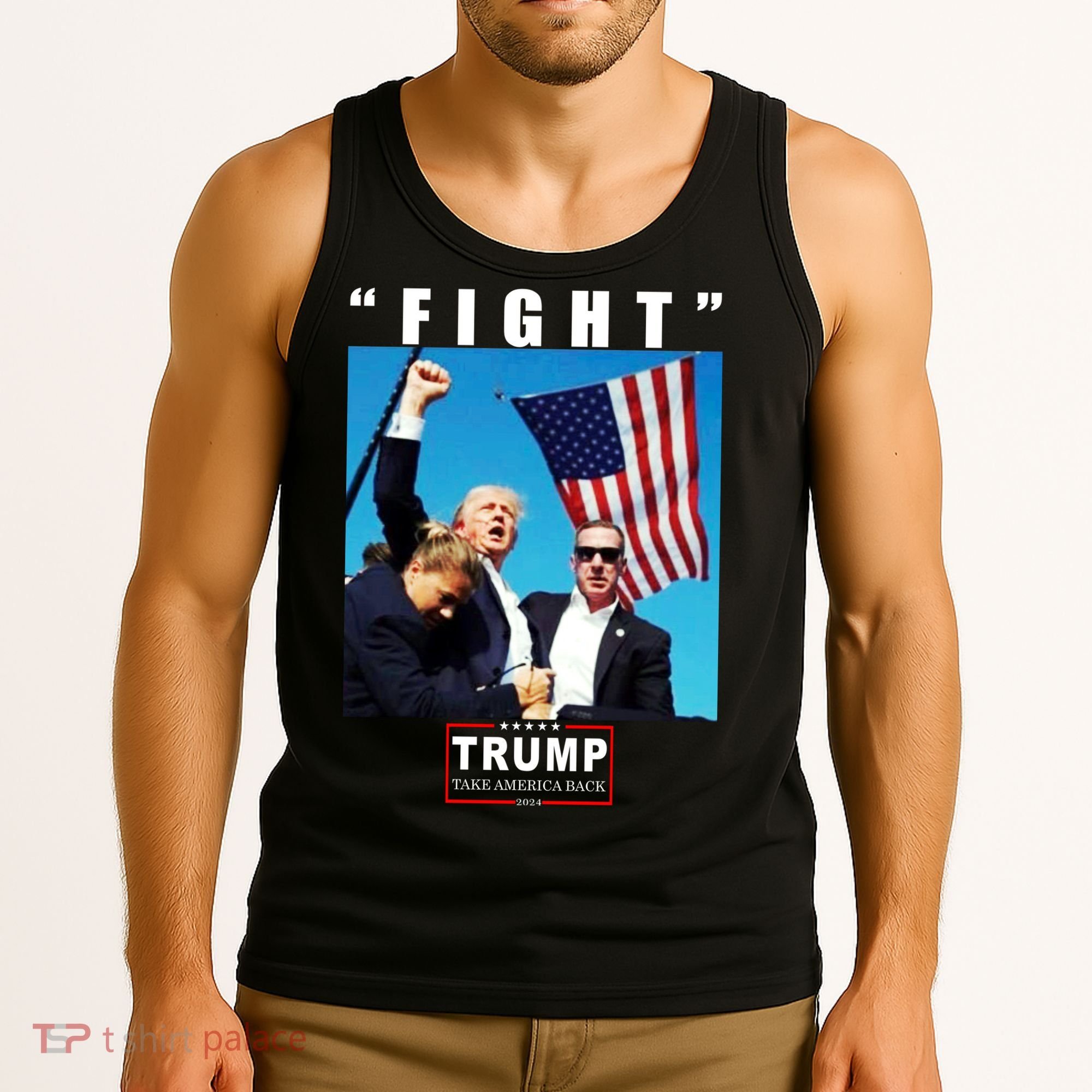 Fight Trump 2024 Take America Back Pennsylvania Rally Shooting Tank Top