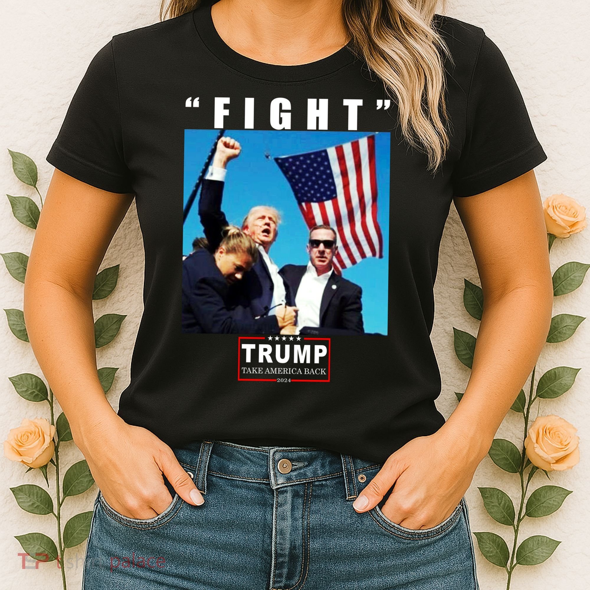 Fight Trump 2024 Take America Back Pennsylvania Rally Shooting Women's T-Shirt