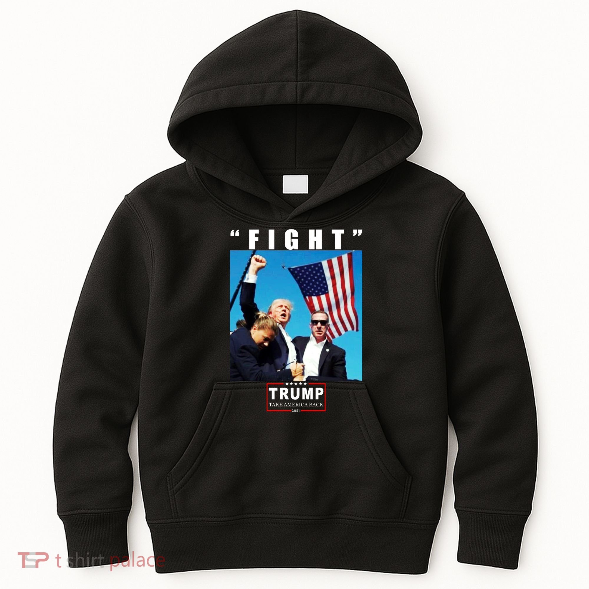 Fight Trump 2024 Take America Back Pennsylvania Rally Shooting Kids Hoodie