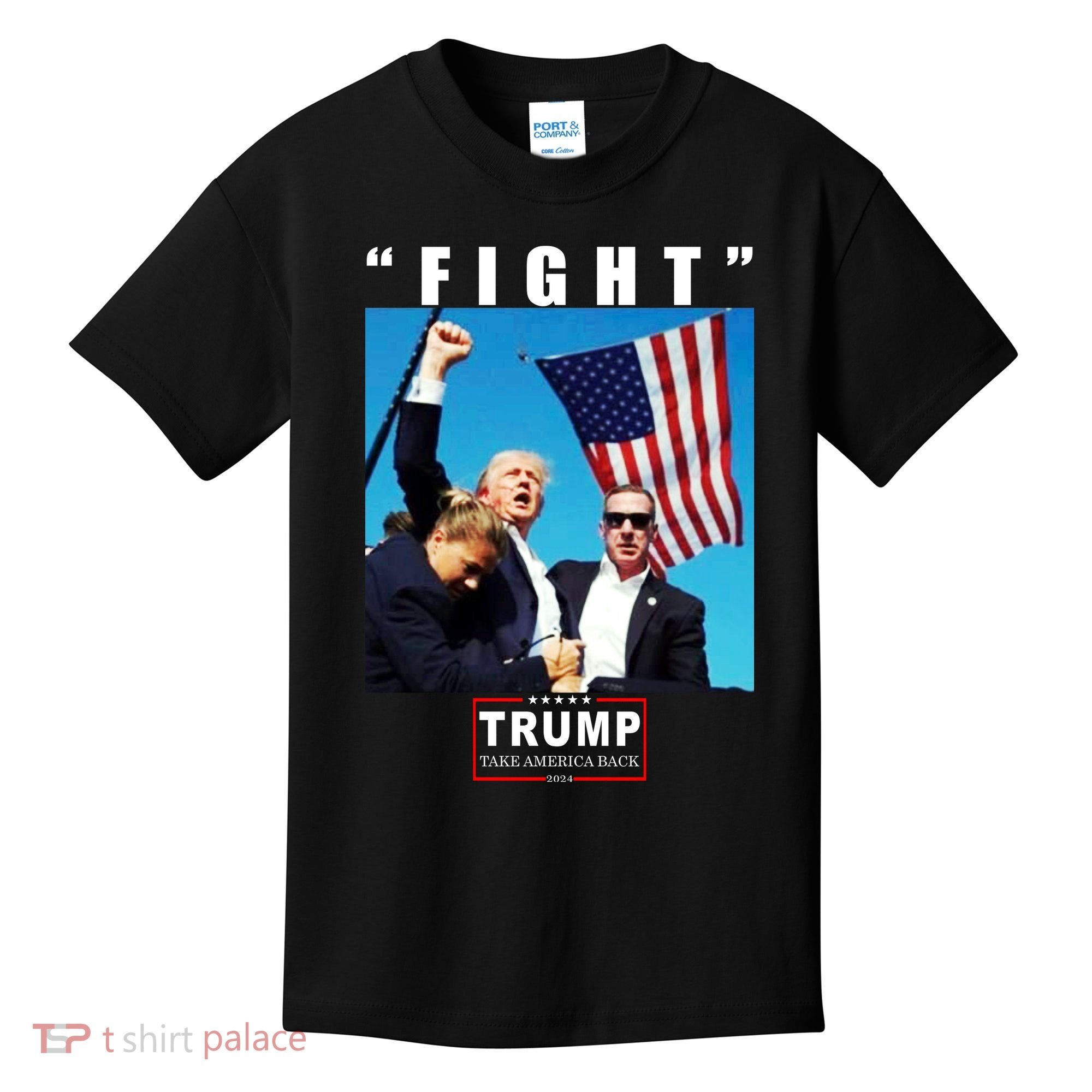 Fight Trump 2024 Take America Back Pennsylvania Rally Shooting Kids T-Shirt