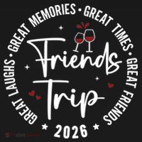 Friends Trip 2026 Girls Vacation Cruise USA-Made Doggie Bandana thumb 2