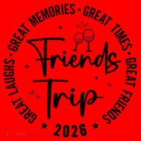 Friends Trip 2026 Girls Vacation Cruise Santa Hat thumb 1