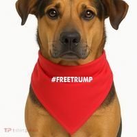 Free Trump 2024 Pro Donald Trump USA-Made Doggie Bandana thumb 1