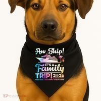 Aw Ship Family Trip 2026 Cruise Vacation USA-Made Doggie Bandana thumb 1