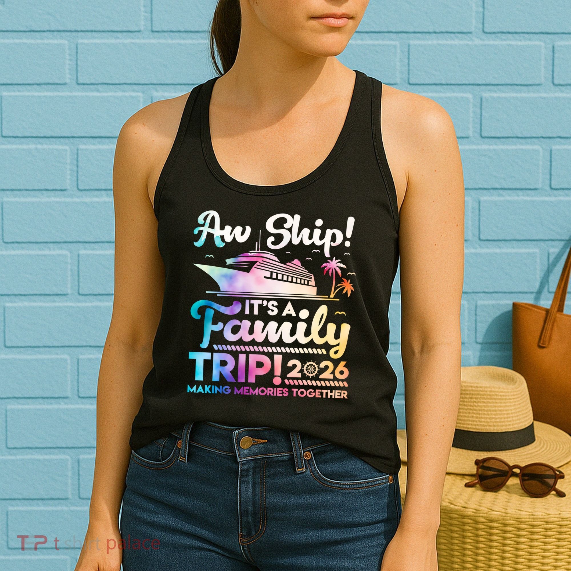 Aw Ship Family Trip 2026 Cruise Vacation Women's Tank Top