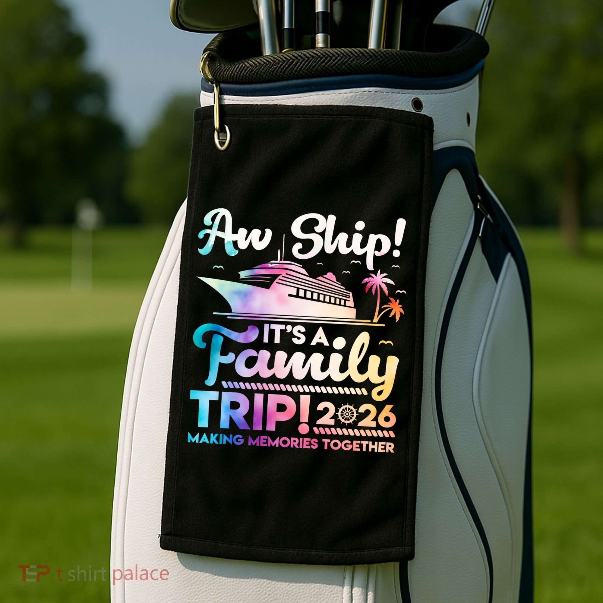 Aw Ship Family Trip 2026 Cruise Vacation Golf Towel