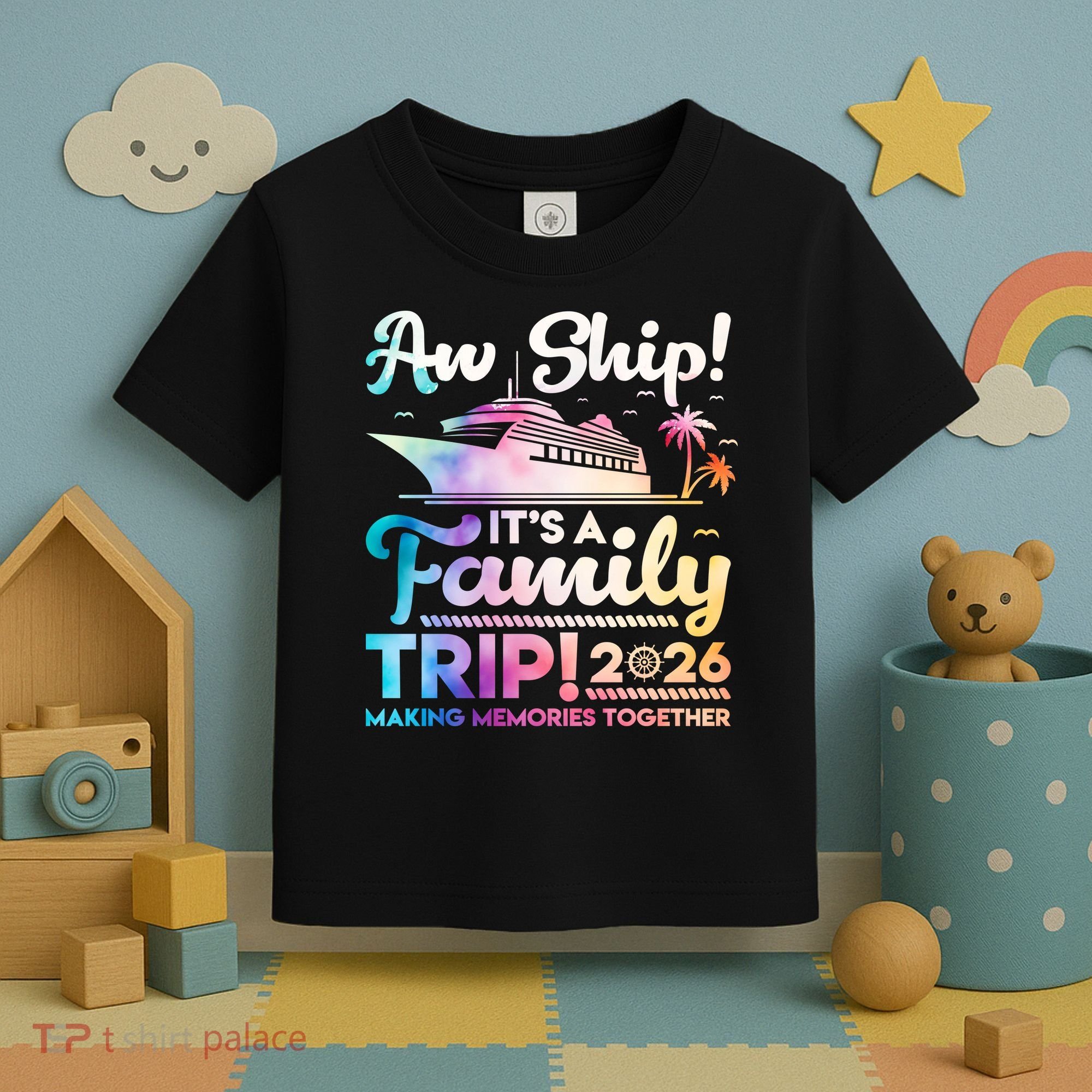 Aw Ship Family Trip 2026 Cruise Vacation Toddler T-Shirt
