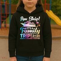 Aw Ship Family Trip 2026 Cruise Vacation Kids Hoodie thumb 3