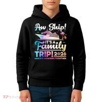 Aw Ship Family Trip 2026 Cruise Vacation Kids Hoodie thumb 4