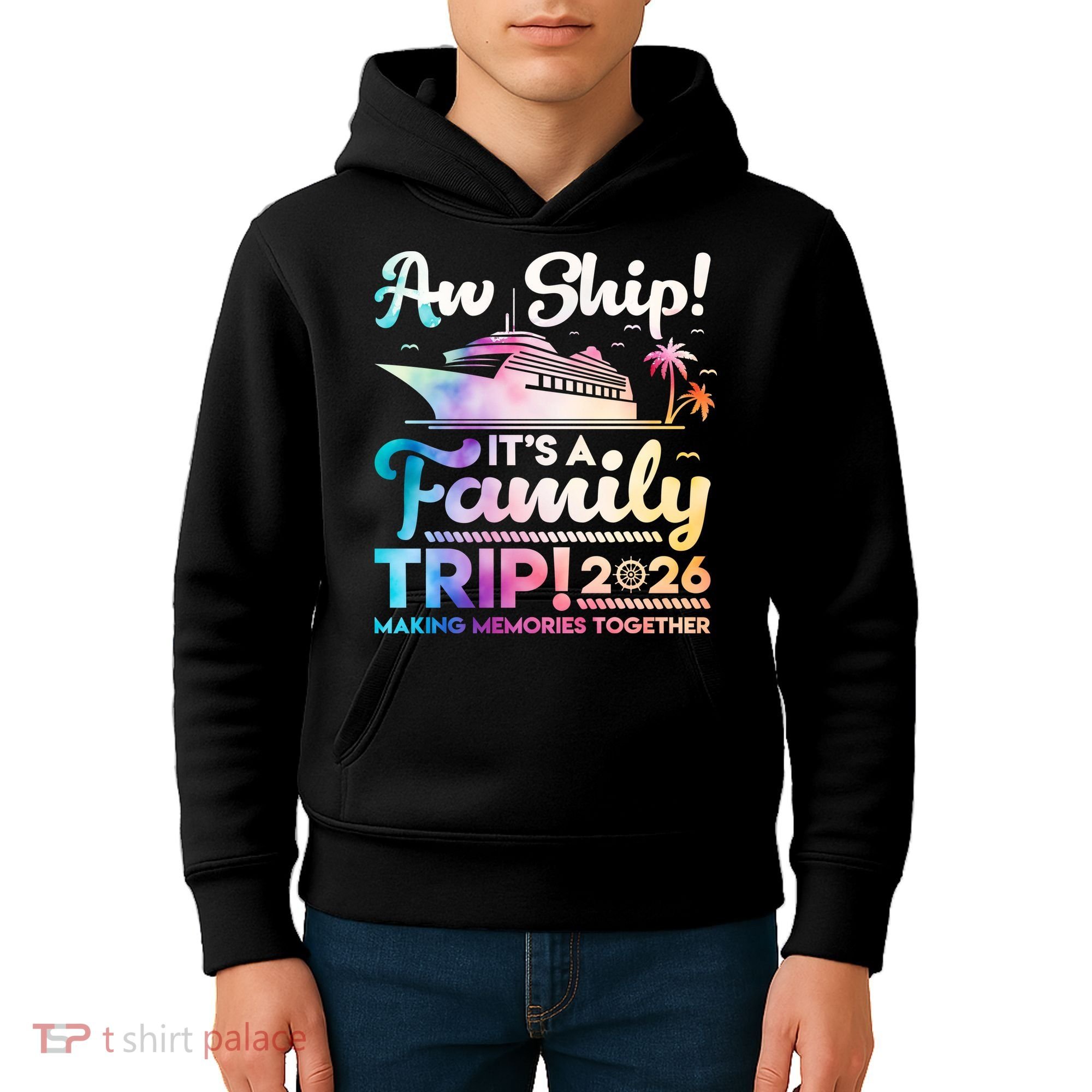 Aw Ship Family Trip 2026 Cruise Vacation Kids Hoodie