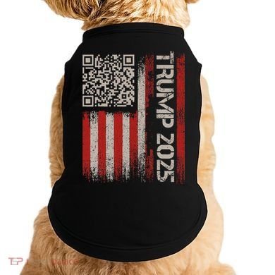 Funny Trump 2025 Qr 4547 Dancing Code Usa Flag We The Doggie Tank