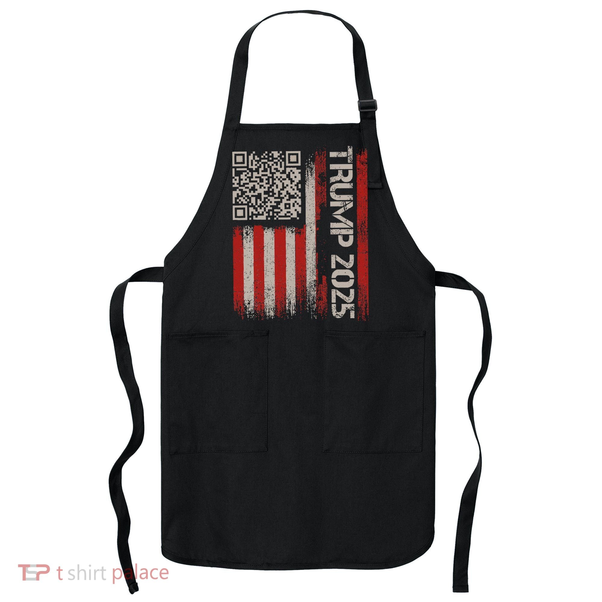 Funny Trump 2025 Qr 4547 Dancing Code Usa Flag We The Apron