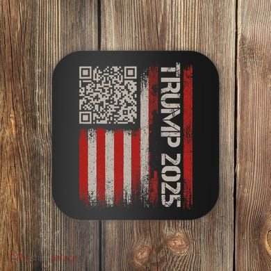 Funny Trump 2025 Qr 4547 Dancing Code Usa Flag We The Coaster