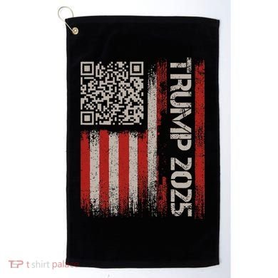 Funny Trump 2025 Qr 4547 Dancing Code Usa Flag We The Golf Towel