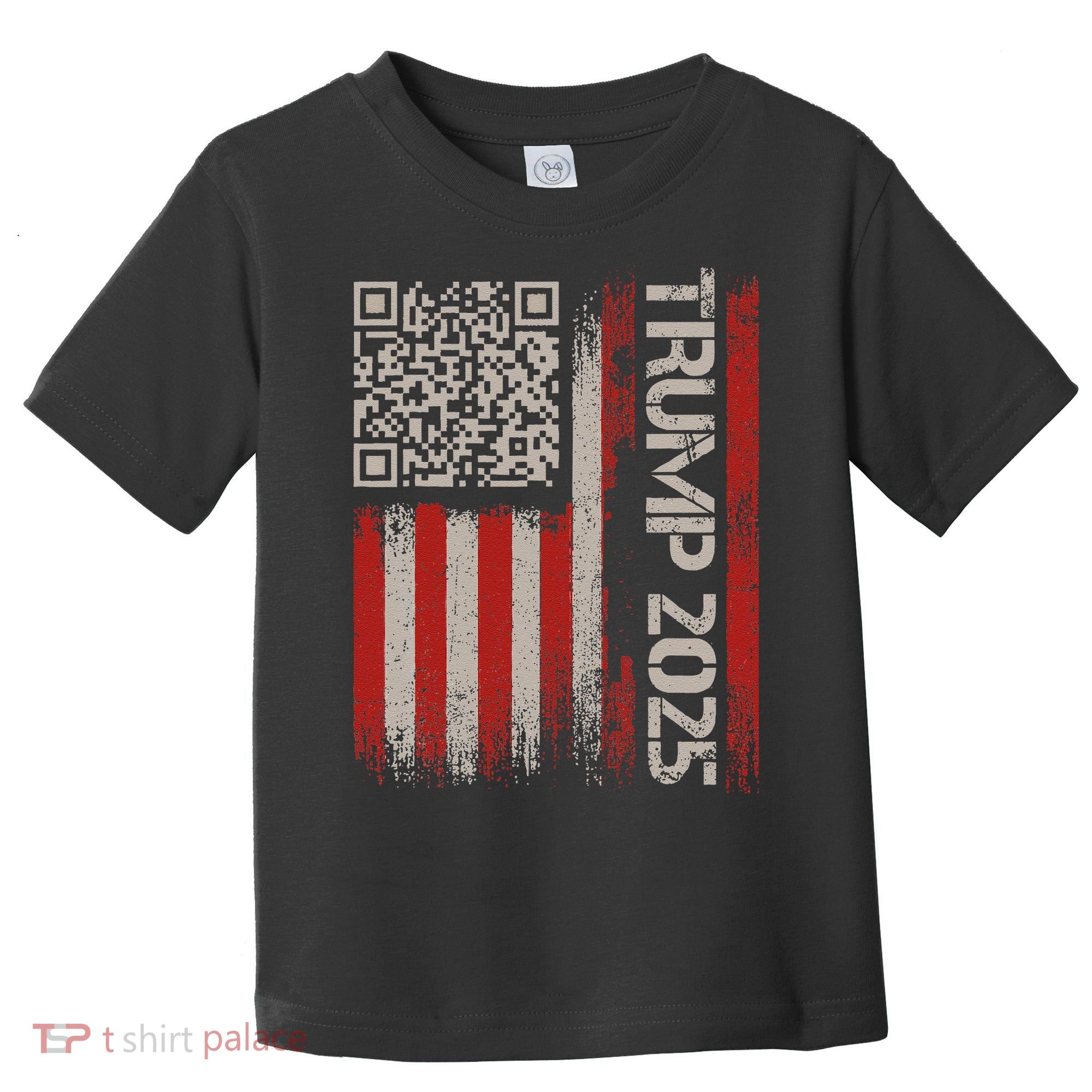 Funny Trump 2025 Qr 4547 Dancing Code Usa Flag We The Toddler T-Shirt