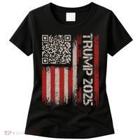 Funny Trump 2025 Qr 4547 Dancing Code Usa Flag We The Women's T-Shirt thumb 0