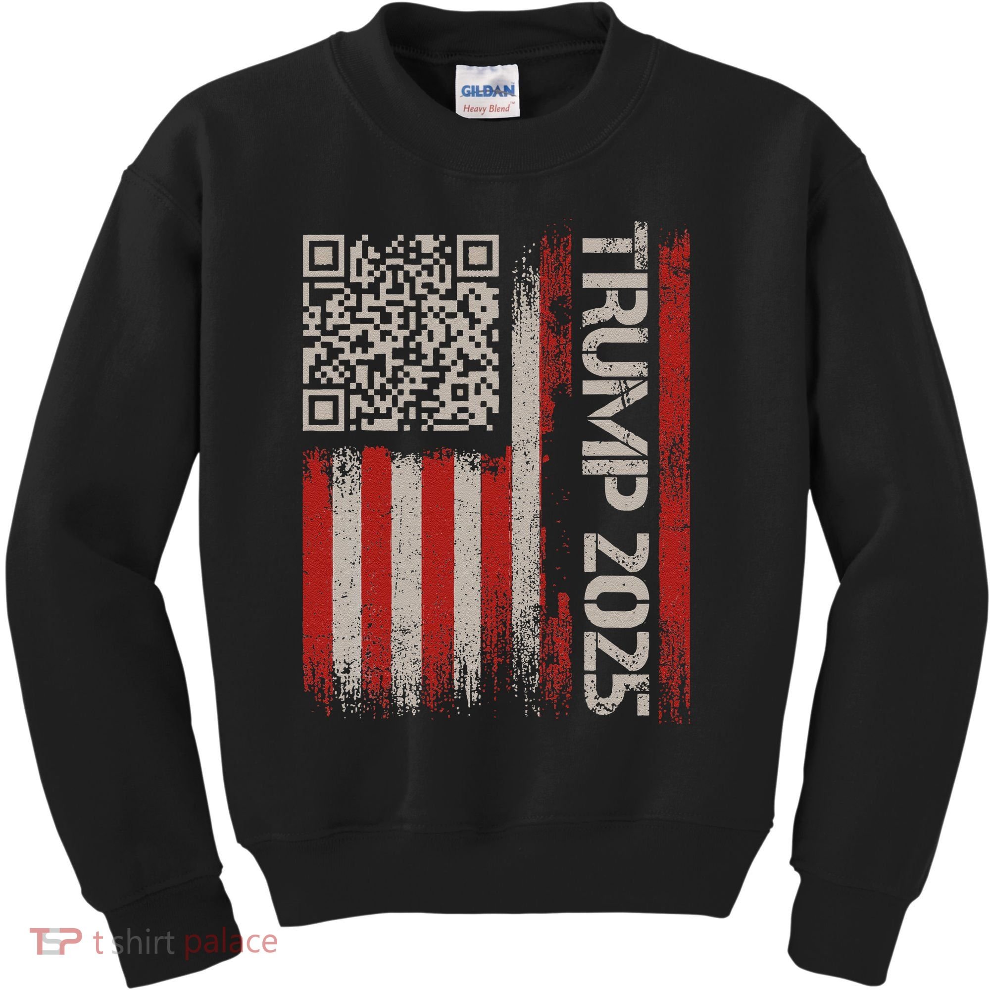 Funny Trump 2025 Qr 4547 Dancing Code Usa Flag We The Kids Sweatshirt