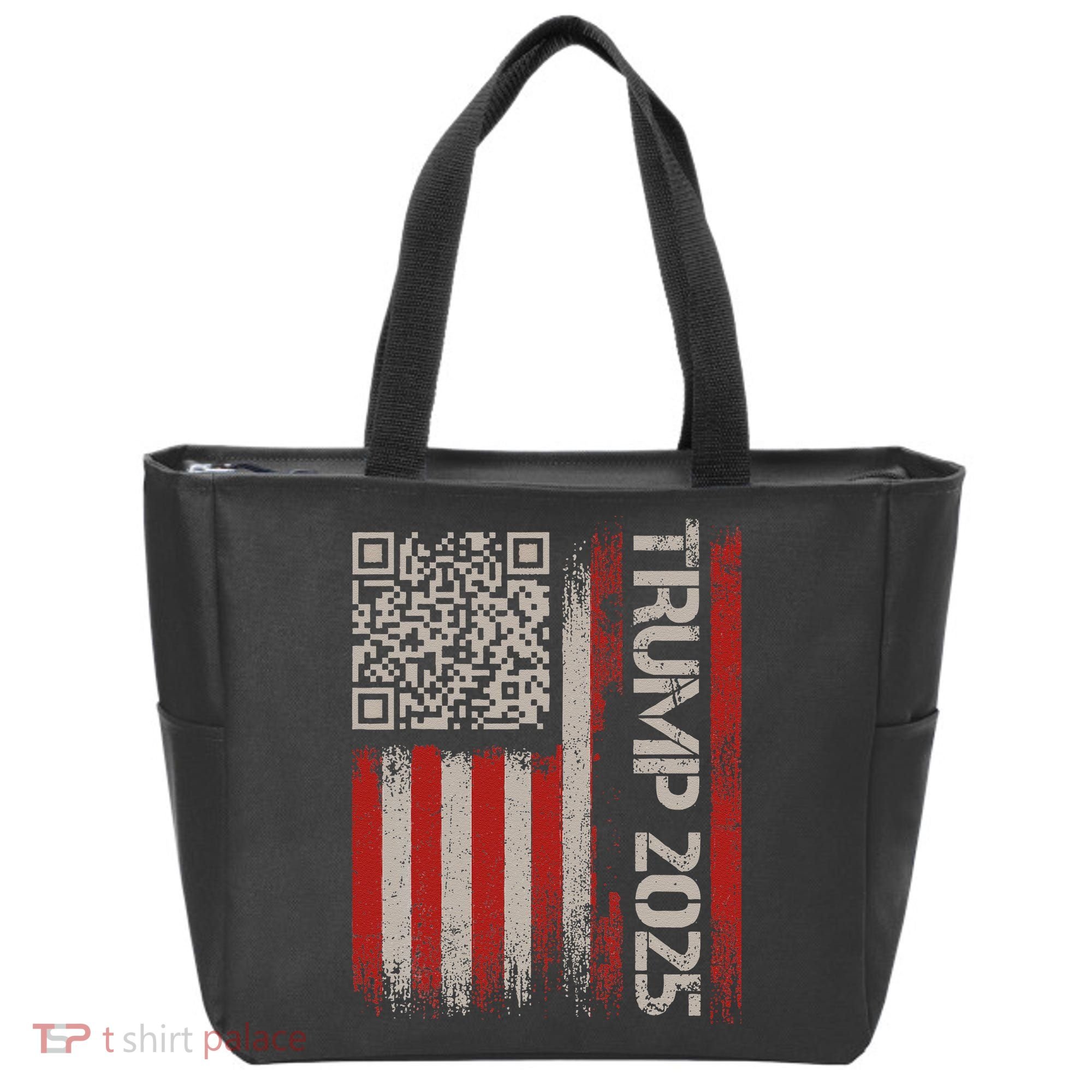 Funny Trump 2025 Qr 4547 Dancing Code Usa Flag We The Tote Bag