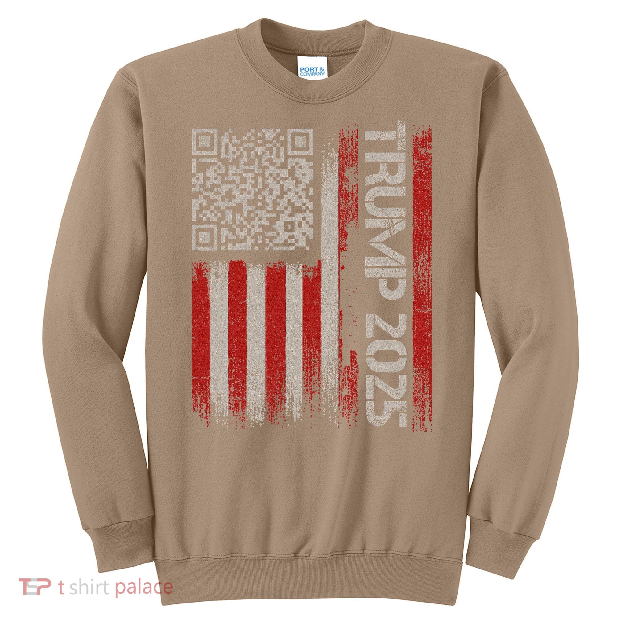 Funny Trump 2025 Qr 4547 Dancing Code Usa Flag We The Sweatshirt