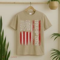 Funny Trump 2025 Qr 4547 Dancing Code Usa Flag We The T-Shirt thumb 2