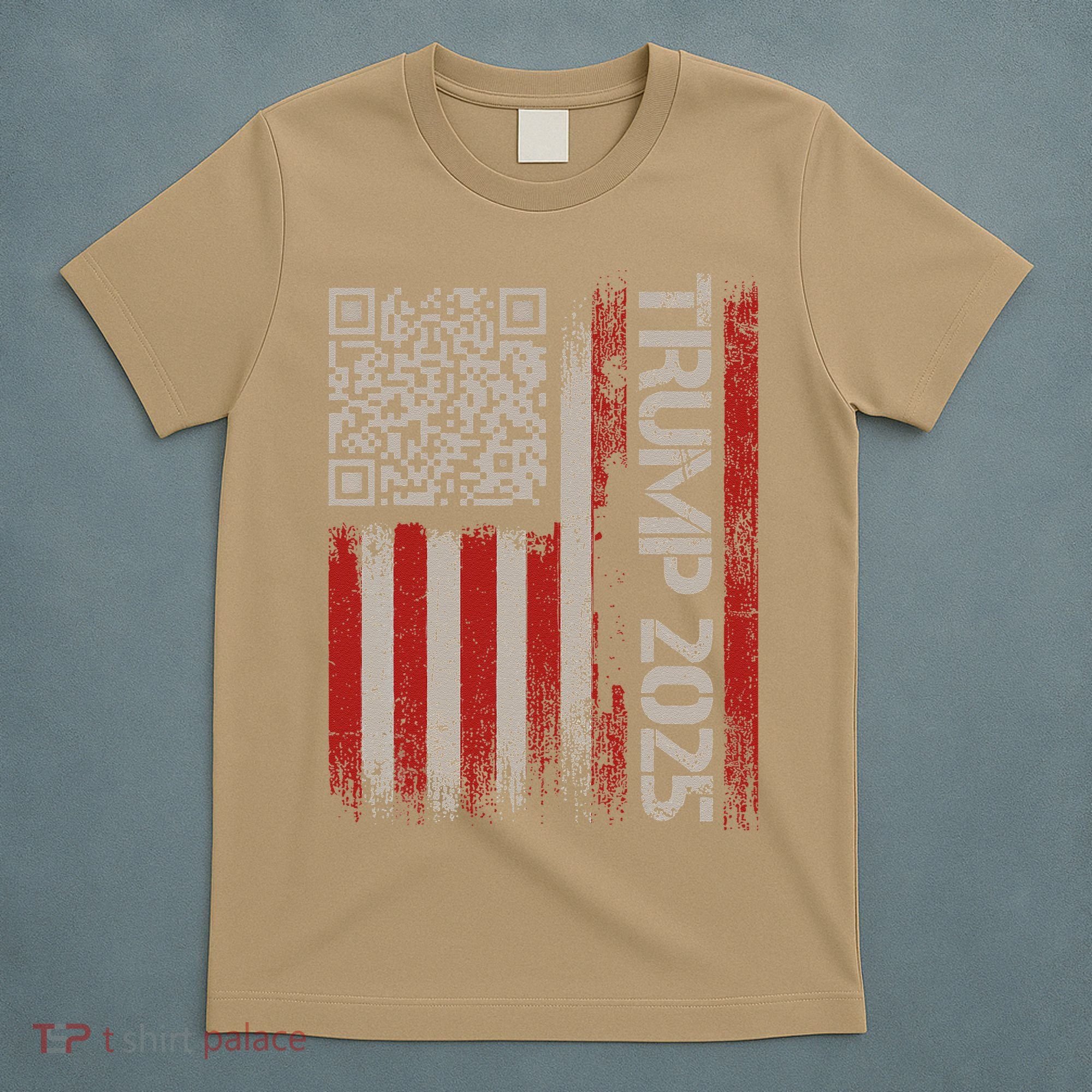 Funny Trump 2025 Qr 4547 Dancing Code Usa Flag We The T-Shirt