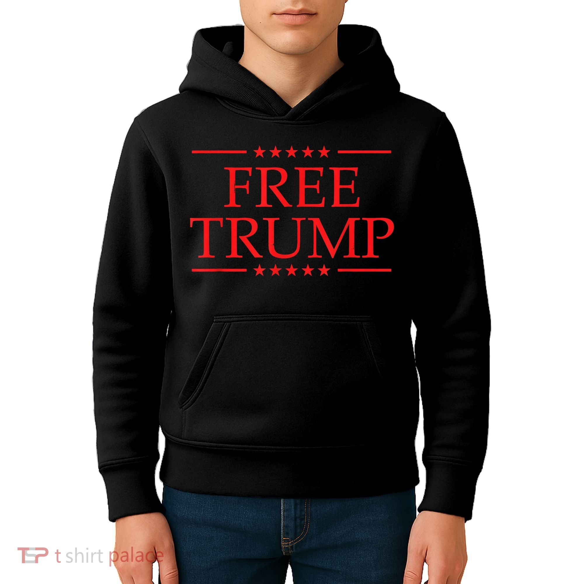 Free Trump 2024 Prison Kids Hoodie