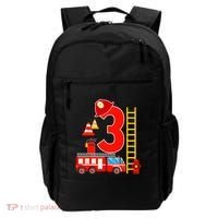 Fire Truck 3rd Birthday Boy 3 Year Old Firefighter Backpack thumb 0