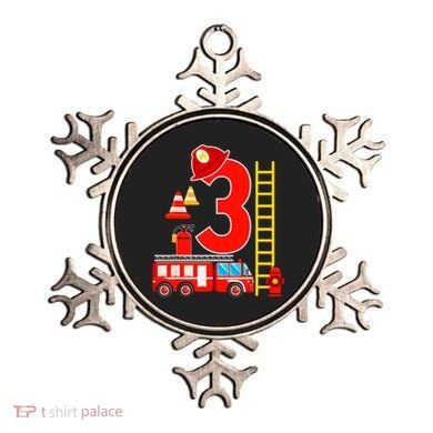 Fire Truck 3rd Birthday Boy 3 Year Old Firefighter Ornament