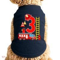Fire Truck 3rd Birthday Boy 3 Year Old Firefighter Doggie Tank thumb 0