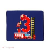 Fire Truck 3rd Birthday Boy 3 Year Old Firefighter Mousepad thumb 0