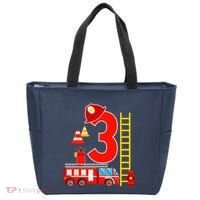Fire Truck 3rd Birthday Boy 3 Year Old Firefighter Tote Bag thumb 0