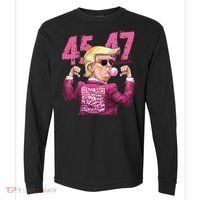 Funny Trump 45 47 Bubble Pin.K Qr Dancing Code Comfort Colors Heavyweight Long Sleeve T-Shirt thumb 0