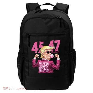 Funny Trump 45 47 Bubble Pin.K Qr Dancing Code Backpack