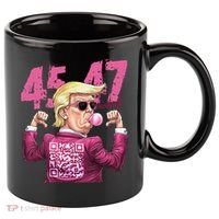 Funny Trump 45 47 Bubble Pin.K Qr Dancing Code 11oz C Handle Ceramic Mug thumb 0