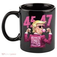 Funny Trump 45 47 Bubble Pin.K Qr Dancing Code 11oz C Handle Ceramic Mug thumb 2