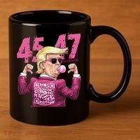 Funny Trump 45 47 Bubble Pin.K Qr Dancing Code 11oz C Handle Ceramic Mug thumb 3